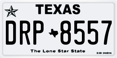 TX license plate DRP8557
