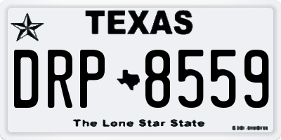 TX license plate DRP8559