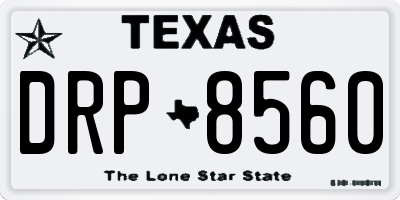 TX license plate DRP8560