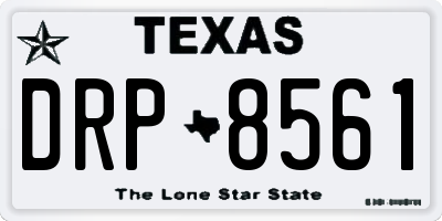 TX license plate DRP8561