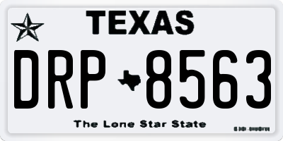 TX license plate DRP8563