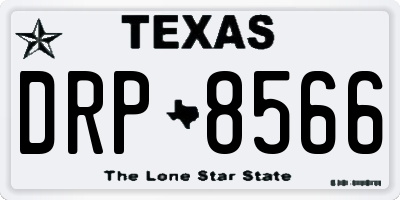 TX license plate DRP8566