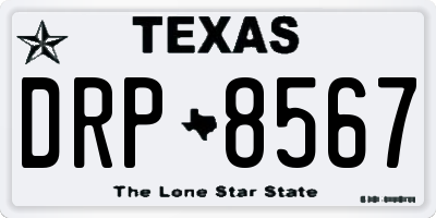 TX license plate DRP8567