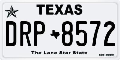 TX license plate DRP8572