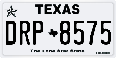 TX license plate DRP8575