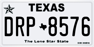 TX license plate DRP8576