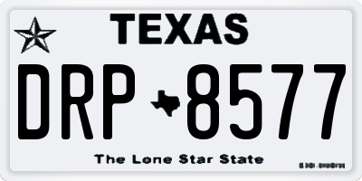 TX license plate DRP8577