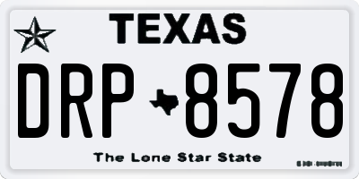 TX license plate DRP8578