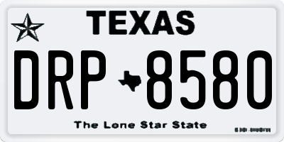 TX license plate DRP8580