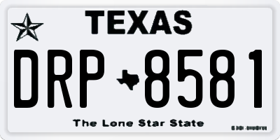 TX license plate DRP8581
