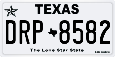 TX license plate DRP8582