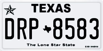 TX license plate DRP8583
