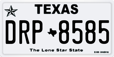 TX license plate DRP8585