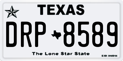 TX license plate DRP8589