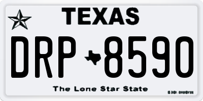 TX license plate DRP8590