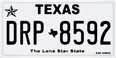 TX license plate DRP8592