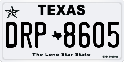TX license plate DRP8605