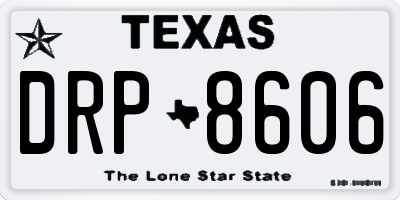 TX license plate DRP8606