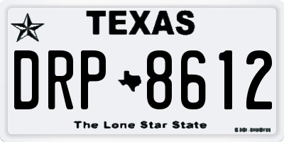 TX license plate DRP8612