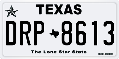TX license plate DRP8613