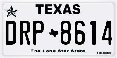 TX license plate DRP8614