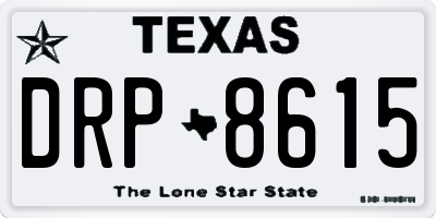 TX license plate DRP8615