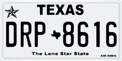 TX license plate DRP8616