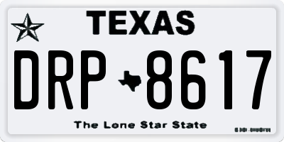 TX license plate DRP8617