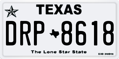 TX license plate DRP8618