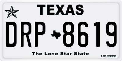 TX license plate DRP8619