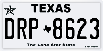 TX license plate DRP8623