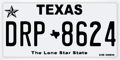 TX license plate DRP8624