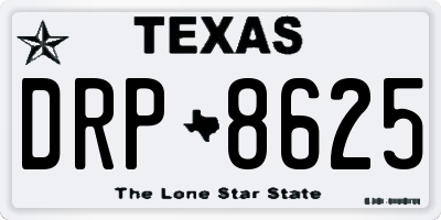 TX license plate DRP8625