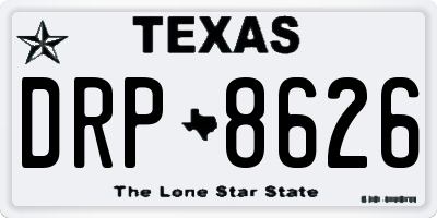 TX license plate DRP8626