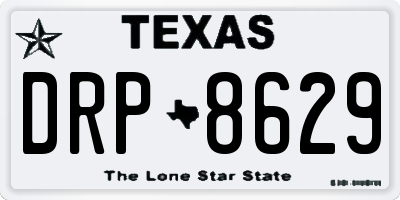 TX license plate DRP8629