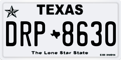 TX license plate DRP8630