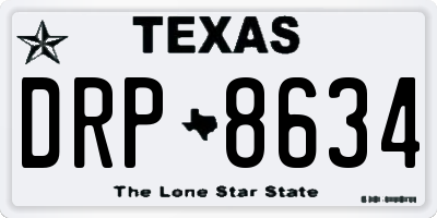 TX license plate DRP8634