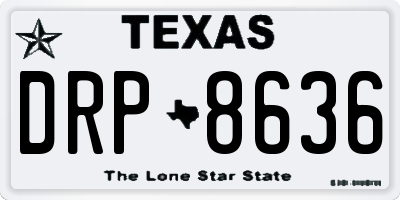 TX license plate DRP8636