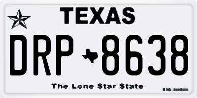 TX license plate DRP8638