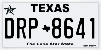 TX license plate DRP8641