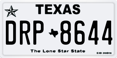 TX license plate DRP8644