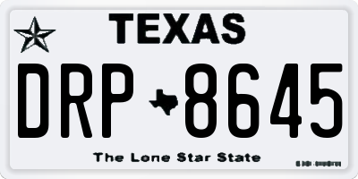 TX license plate DRP8645