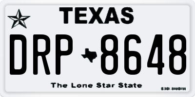 TX license plate DRP8648
