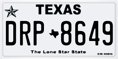 TX license plate DRP8649