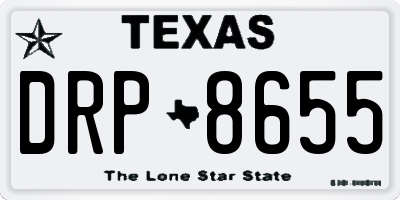 TX license plate DRP8655