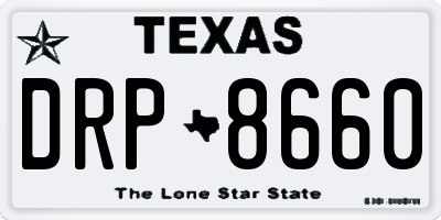 TX license plate DRP8660