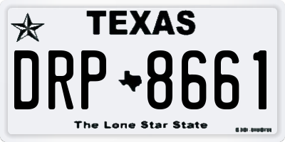 TX license plate DRP8661