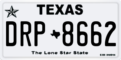 TX license plate DRP8662