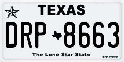 TX license plate DRP8663