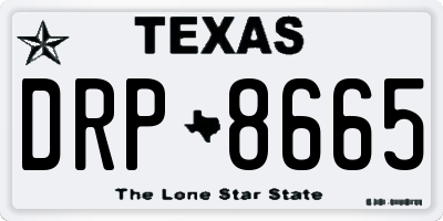 TX license plate DRP8665